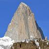 A closer view of the granite massif of Mount Fitzroy